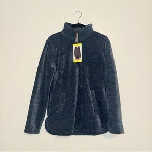 32 Degrees  |Women's Teal Zip Up Fuzzy Jacket